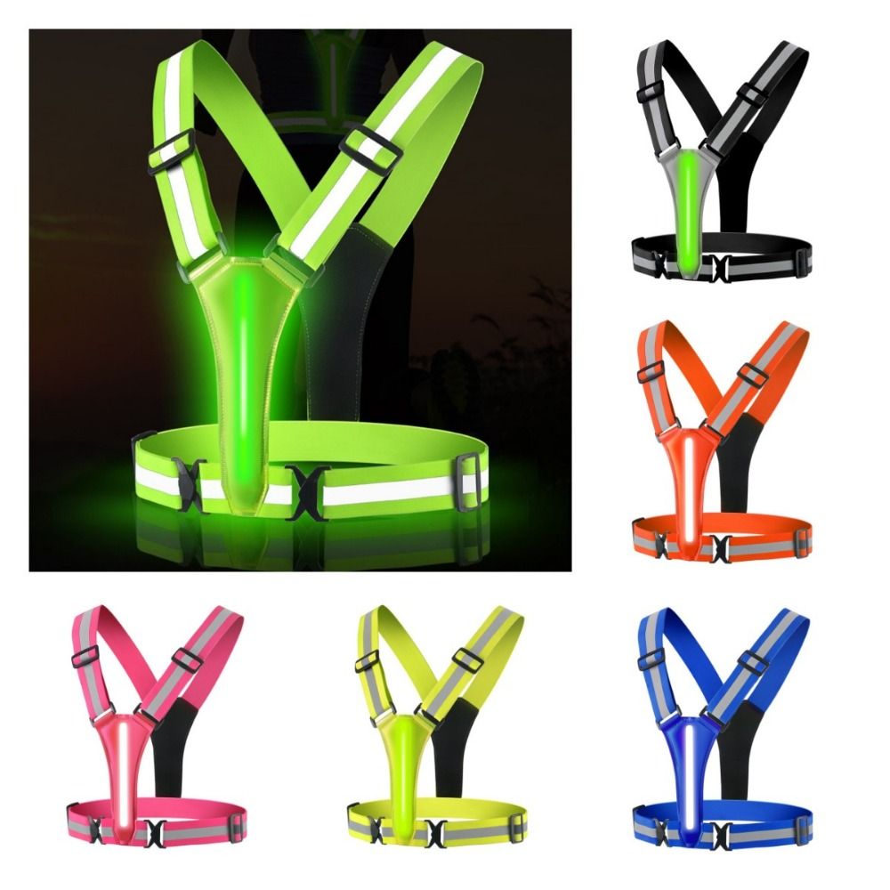 Running Visibility Gear - Colete refletor LED recarregável por USB,