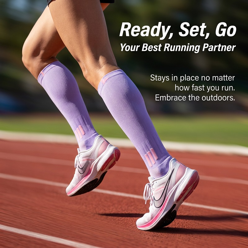 Sports Socks - 1/6 Pares de Meias Longas Femininas