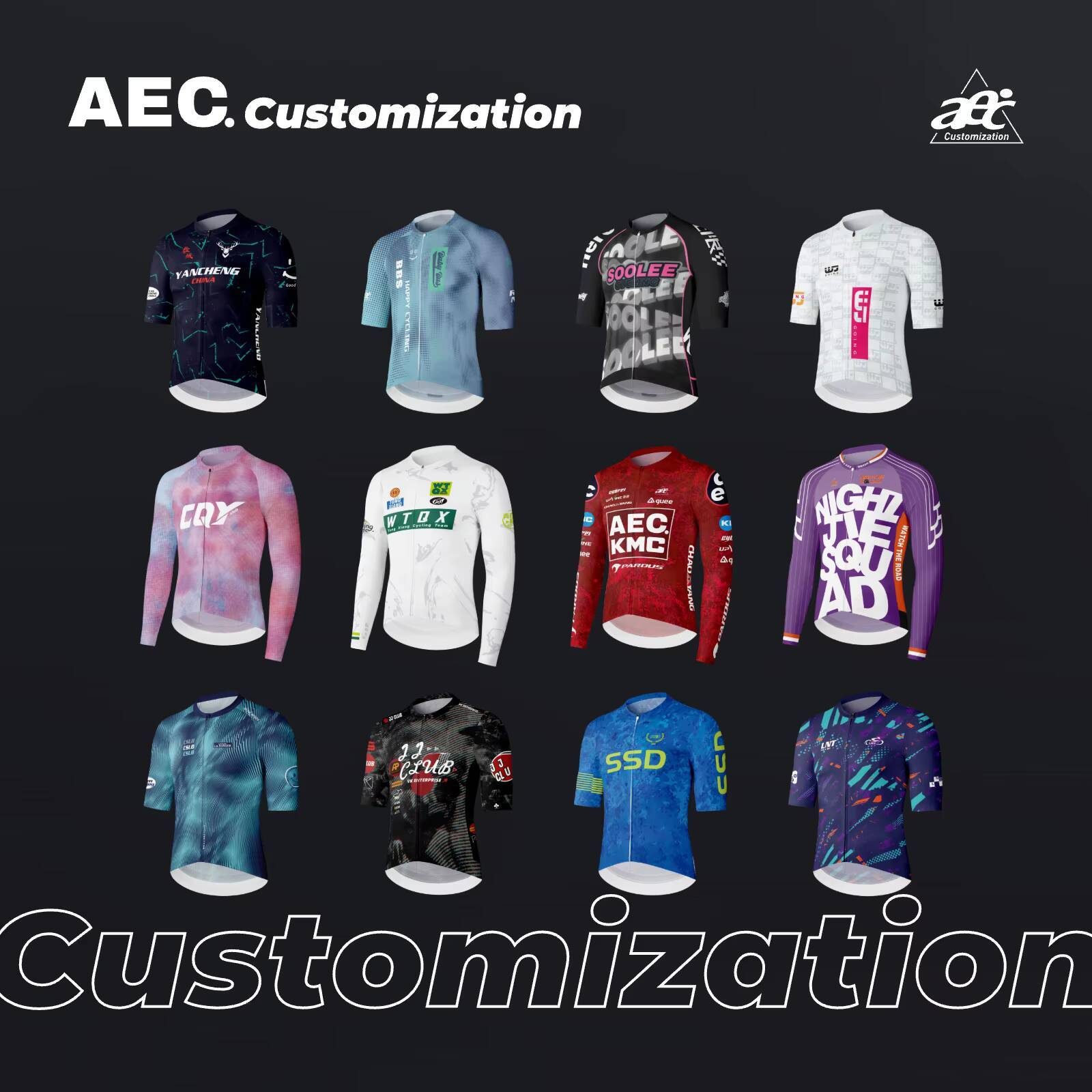Race Bib - Camisa de Ciclismo Personalizada AEC.CYCLIST para