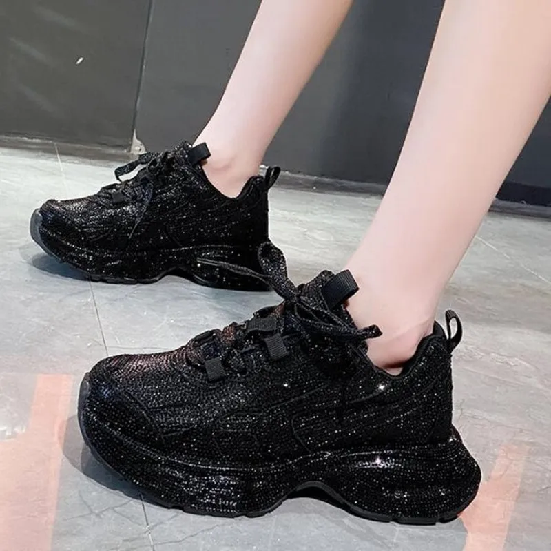 Running Shoes Women - Designer feminino bling tênis de corrida