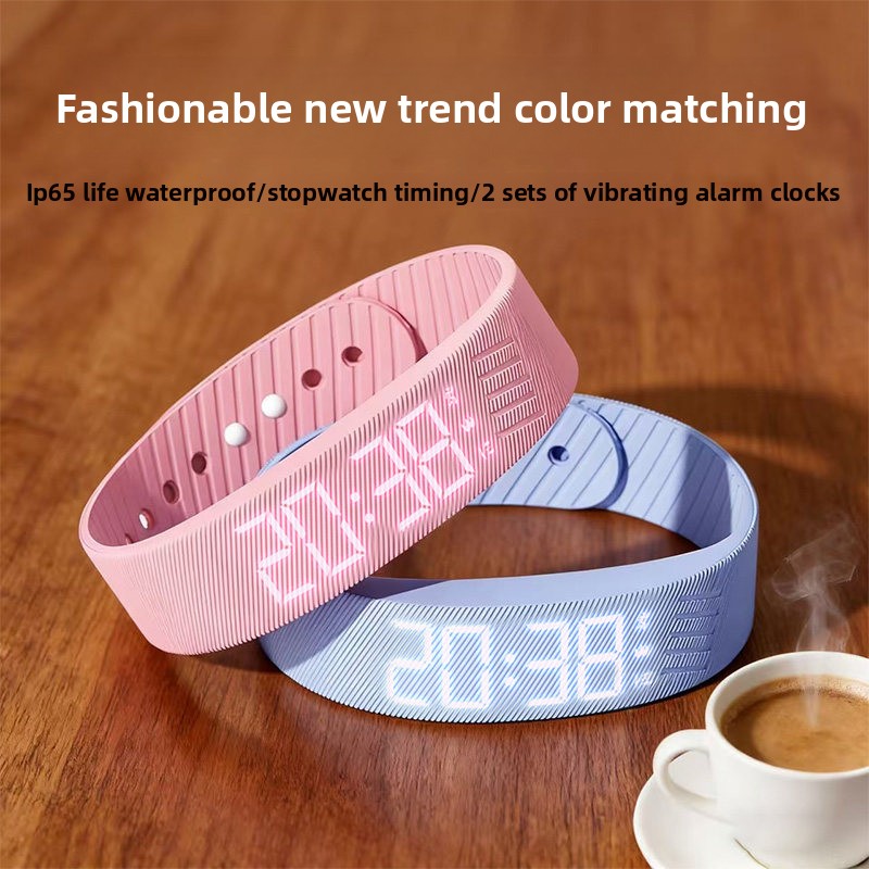 Running Watch - Relógio Despertador Digital LED Ajustável com