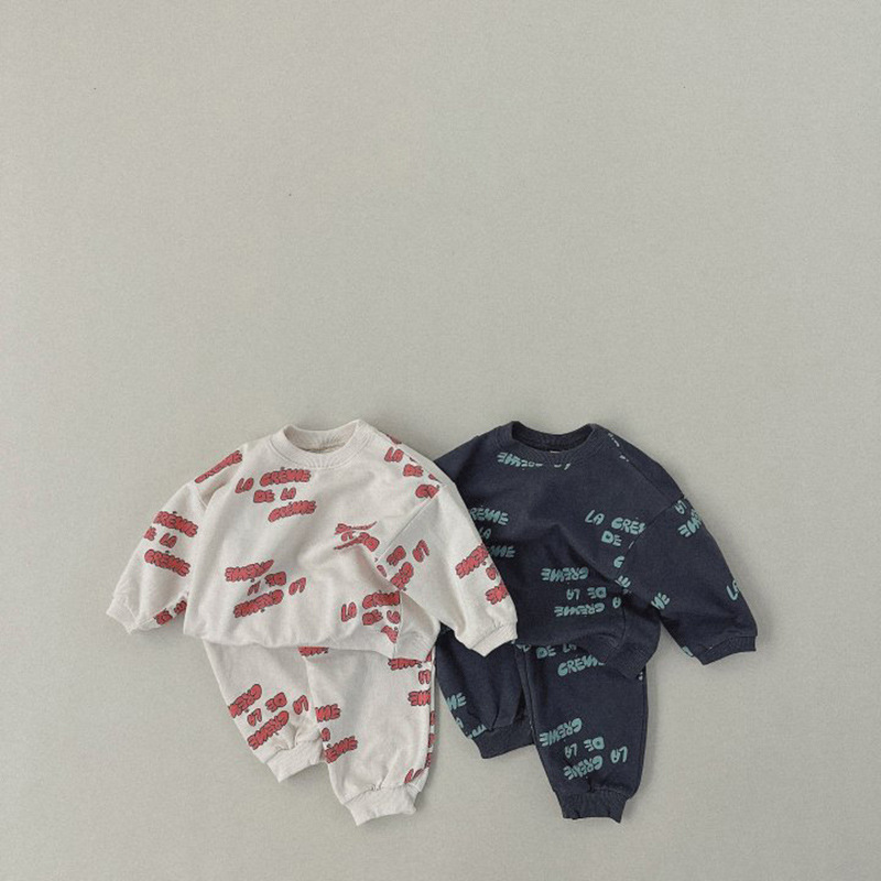 Running Gear Kids - Conjunto de moletom e calças estampadas