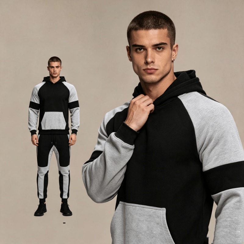 Joggers Pants - Conjunto de moletom masculino com capuz