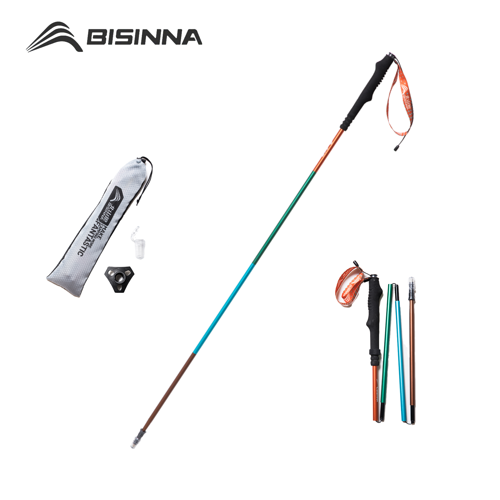 BISINNA 2 Bastões de Trekking  - Trekking Pole Carbon avaliação e preço